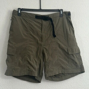 The North Face Olive Green Belt Men’s Nylon Cargo Shorts Size X Large